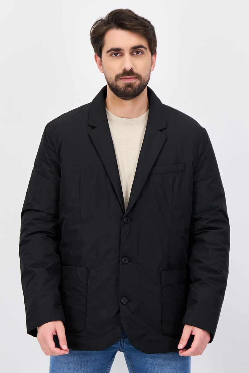 Celio Men Slim Fit Long Sleeve Plain Blazer, Black - Image 1